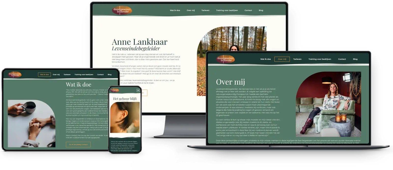 Website Doodgewoon Bijzonder, gebouwd door Lab-TS
