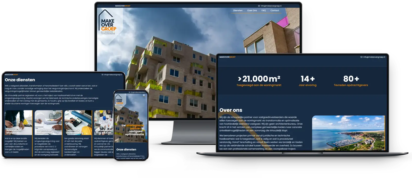 Website MakeoverGroep, gebouwd door Lab-TS